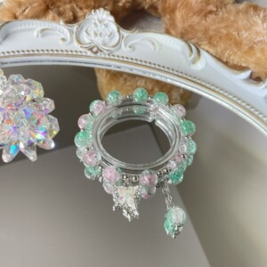 S012-jade butterfly bracelet [pink green] #sz672