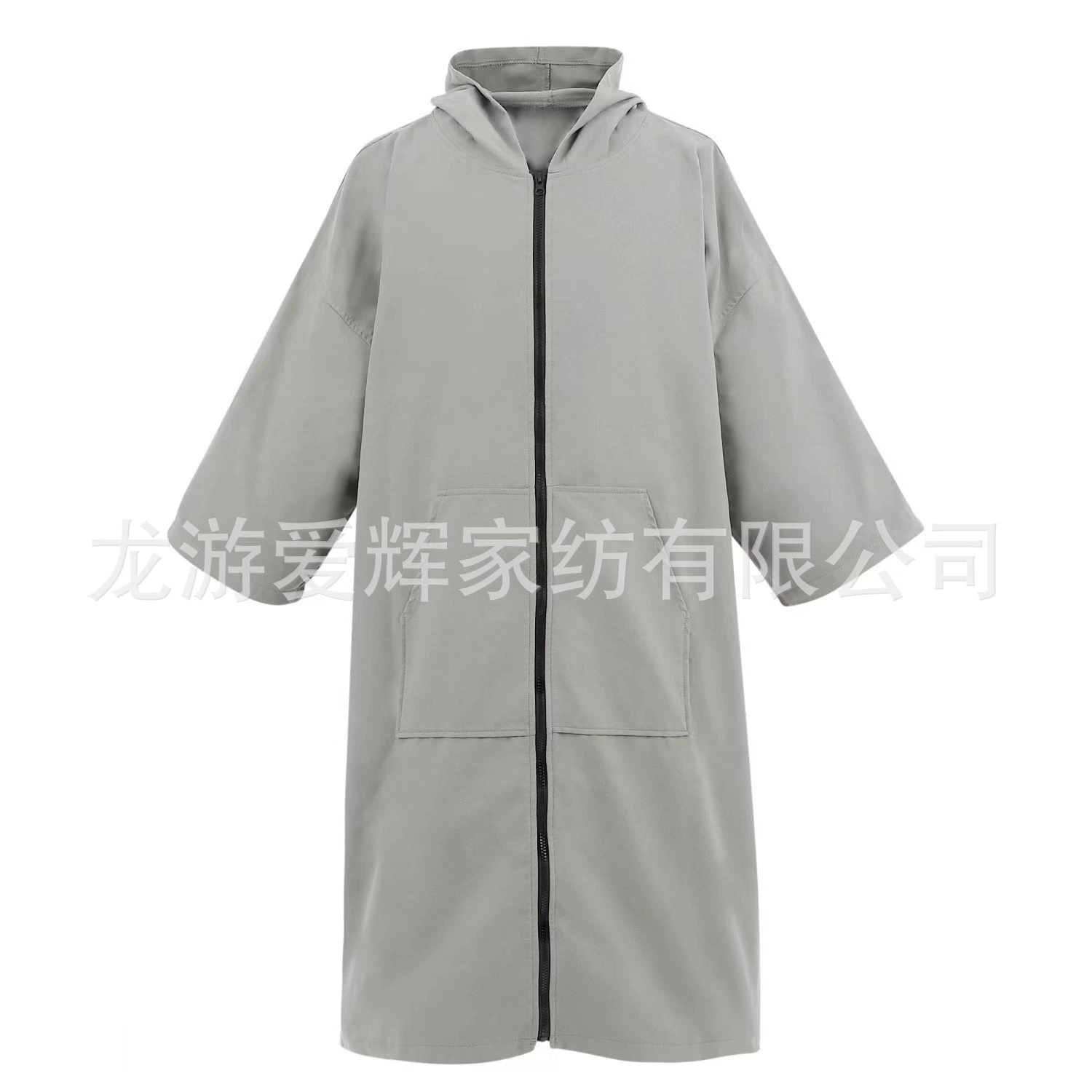 Пляжная одежда с капюшоном на молнии Быстросохнущая ультратонкая накидка-накидка, плащ, костюм, готовая одежда
