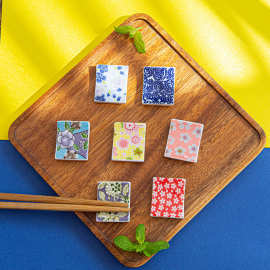 创意陶瓷筷子架筷托小筷枕日式樱花陶瓷和风筷架家用酒店餐桌摆台