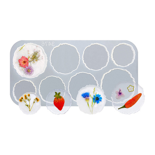 DIY large and small coaster collection glue mold air bag mobile phone holder base multi-purpose coaster silicone mold