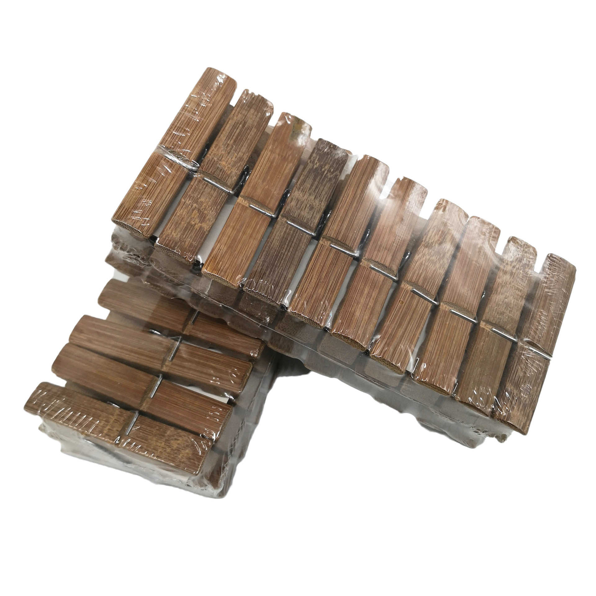 Clip de bambú carbonizado, clip de secado de ropa antiguo, 20 paquetes de bambú natural, percha de madera, clip multipropósito