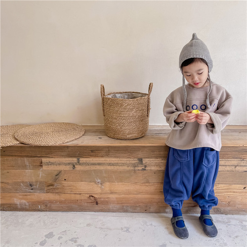  new children's clothing autumn and winter clothing children's winter Korean style fleece sweatshirt girls and boys bottoming shirt 21895