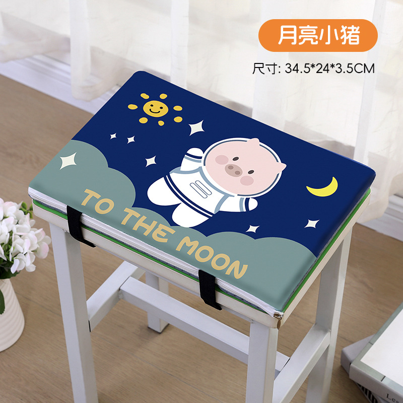 Cojín de asiento de estudiantes cojín de trasero de escuela taburetes rectangulares cojín de asiento de silla espesa esponja de cojín de asiento