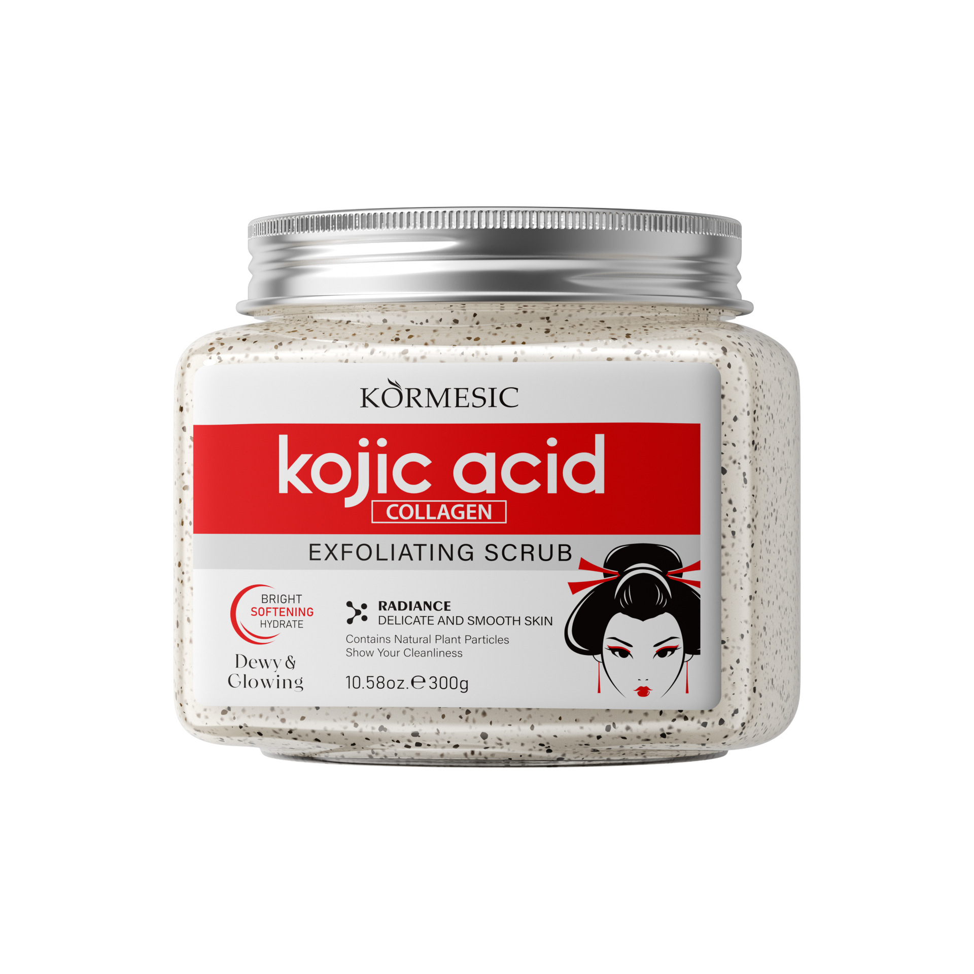 Filipinos KORMESIC ácido cúbico y colágeno cuerpo exfoliante gel comercio exterior transfronterizo paquete completo inglés