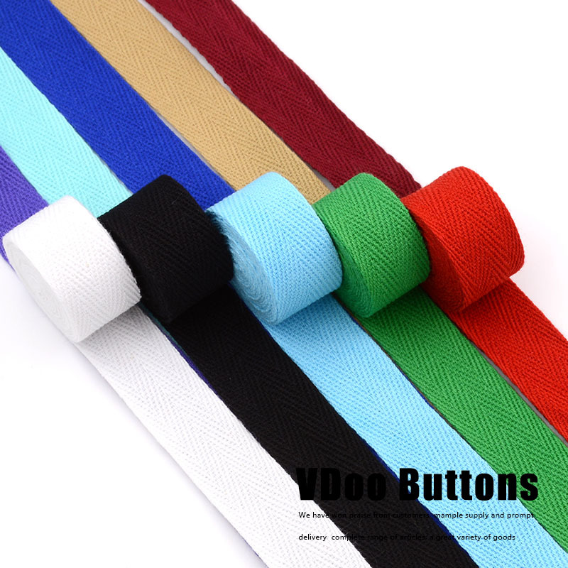 10米价2宽/糖果彩色纯棉人字织带 手工全棉包边 服装滚边棉布带