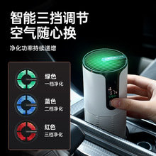 跨境新款车载空气净化器香薰除甲醛除异味充电数显负离子净化器