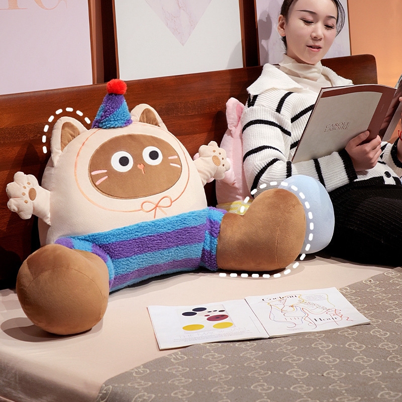 Cat Bedside Cushion Soft Bag Large Back Cushion Pregnant Women Pillow Sofa Pillow Waist Pillow Dormitory Bed Kidsren