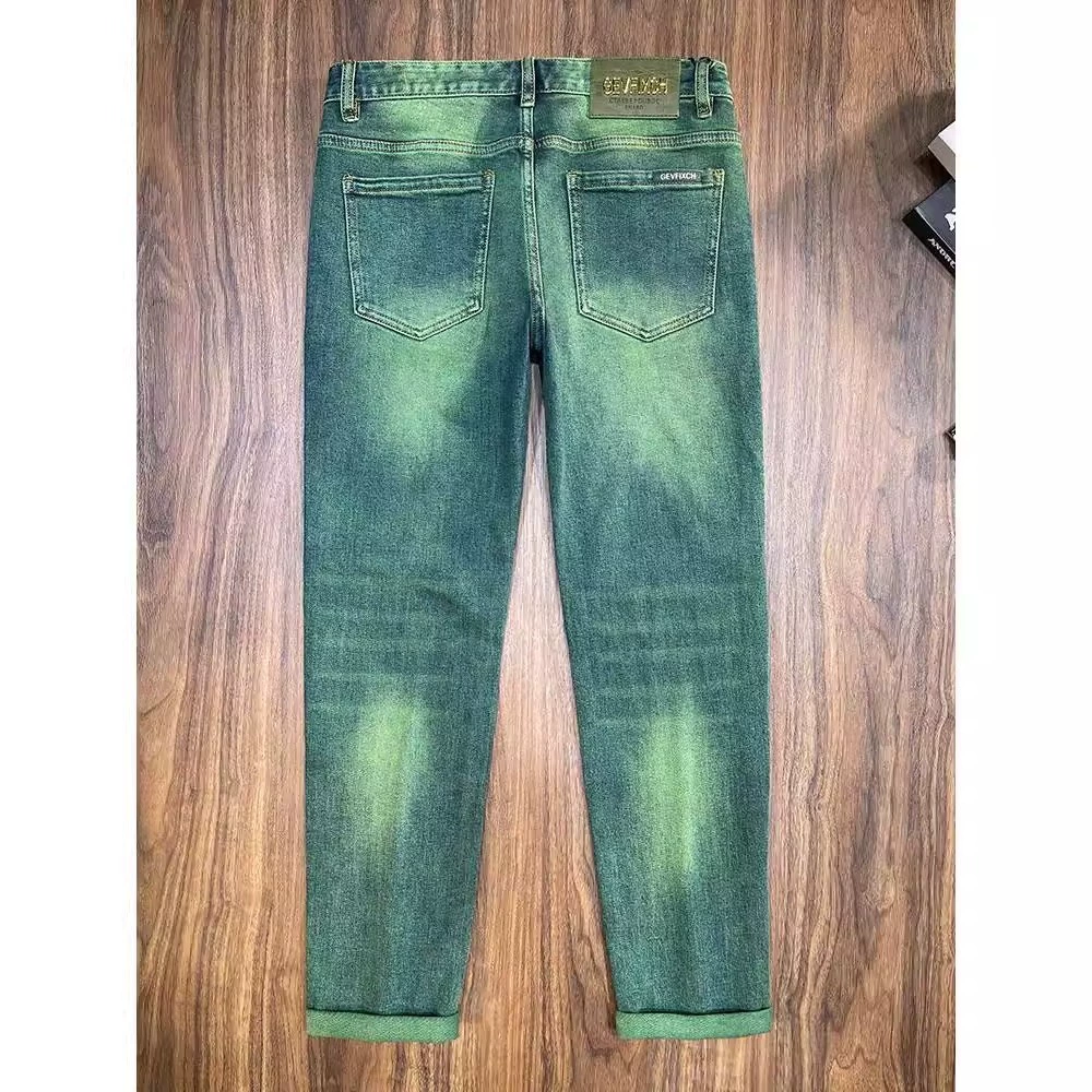 У vintage джинсы, летние модные брюки, узкий крой, американский стиль