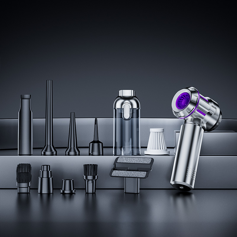 New wireless blowing and suction integrated vacuum cleaner one-key dust pouring handheld dust blower high-power suction car vacuum cleaner