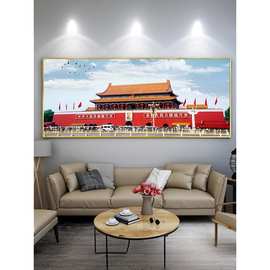 北京风景晶瓷画长城装饰画故宫天安门挂墙鸟巢水立方挂画天坛图片