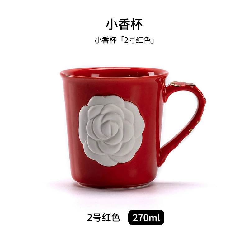 Кружка маленького цветочного стиля керамическая чашка для camellia, питьевая чашка для девушек, подарок на День Святого Валентина, чашка для горячих напитков