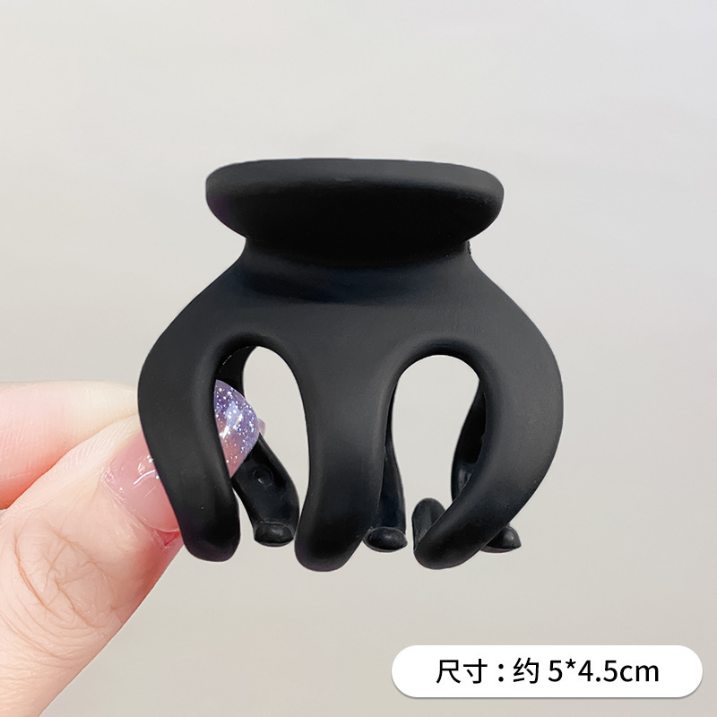 少女の高馬尾固定神器の倒壊防止の後頭部のサメのクリップの大きいサイズの黒色の艶消しのカボチャのクリップの髪飾り|undefined