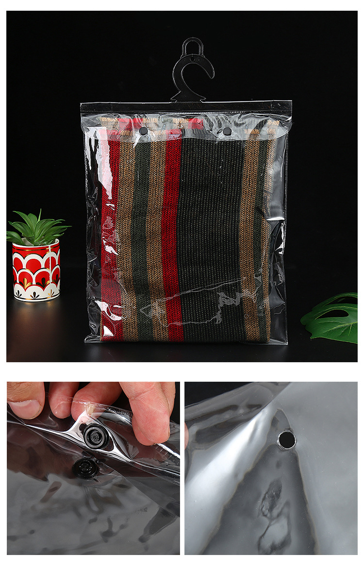 PVC Universal Halloween Weihnachts ultra-transparent Verpackungstasche Kleidung intime Hakentasche Export Export PVC Tasche