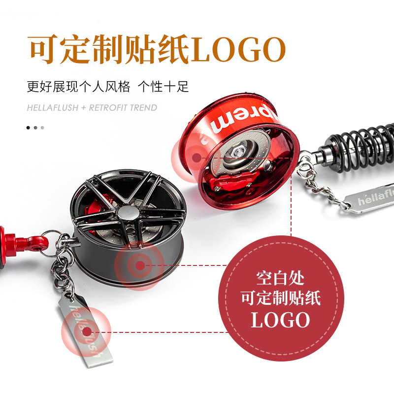 Original de la marca de moda cubo de la rueda del coche colgante del coche TE37BBSAMG modificado cubo de la rueda Del Coche Espejo Retrovisor adornos coche colgante