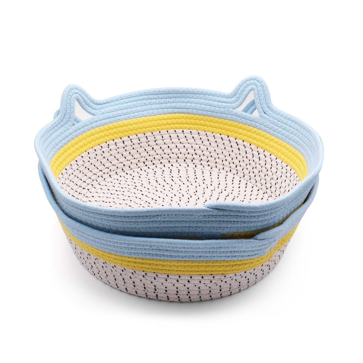 Cama tejida para gatos Four Seasons Cama universal para mascotas Algodón y lino Desmontable y lavable Cama para gatos Almohadilla para dormir Cama para perros Nido fresco de verano