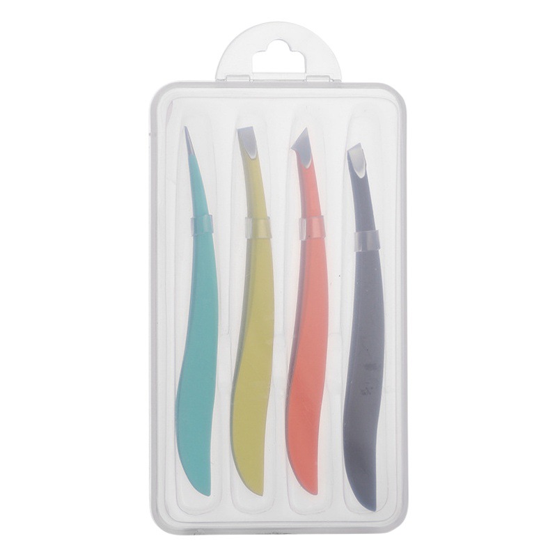 Fabricante en stock COLOR DE ACERO INOXIDABLE plana oblicua ceja clip punta depilación pinzas barba tirando herramienta belleza traje