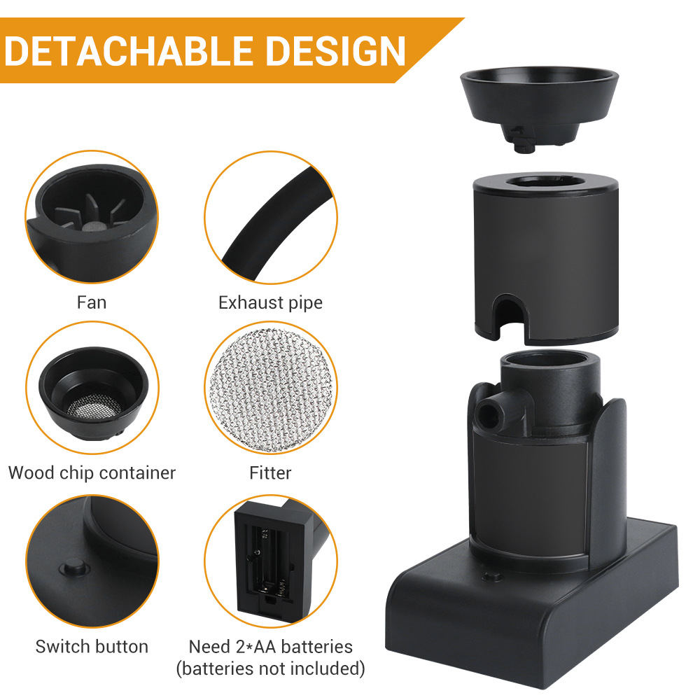 Amazon nuevas herramientas de cocina máquina de fumar restaurante occidental pistola de fumar de mano hogar productos creativos máquina de ahumado de carne