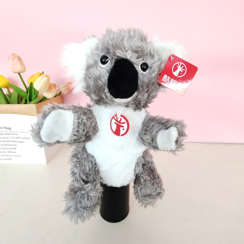 Marioneta de mano con boca móvil, muñeco de peluche para niños, guante de animal de peluche, muñeco de educación temprana para jardín de infantes