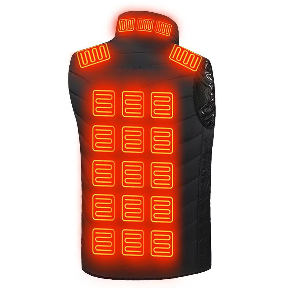 New Explosions Heating Vest Cross-border Intelligent Heating Vest Electric Heating Vest for Men and Women Constant Temperature Full Body Heating Vest