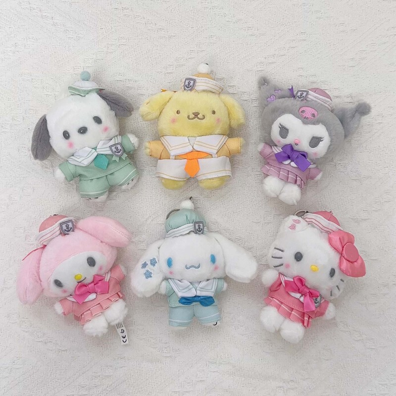 可爱海军水手服kitty 美乐蒂库洛米毛绒玩偶挂件公仔挂饰生日礼物|undefined
