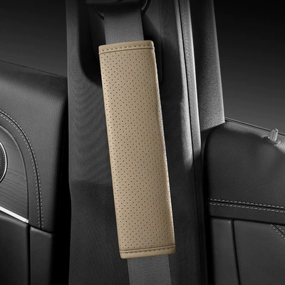 Seat Belt Protectors, Embossed Shoulder | Seat belt shoulder pad - punching-beige-single