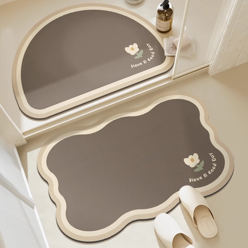 Bathroom Floor Mat Diatom Mud Non-Slip Absorbent Soft Mat Bathroom Kitchen Foot Mat Bathroom Door Toilet Carpet