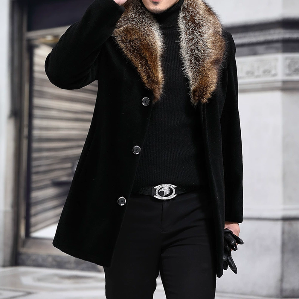 Woolen coat, jacket, European style, mid length