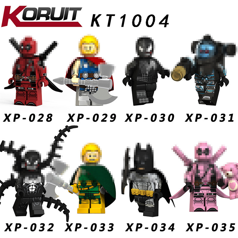 Core Kt1004 Super Hero Series Children's Educational Building Blocks Minifigure Toy Bag Wholesale
