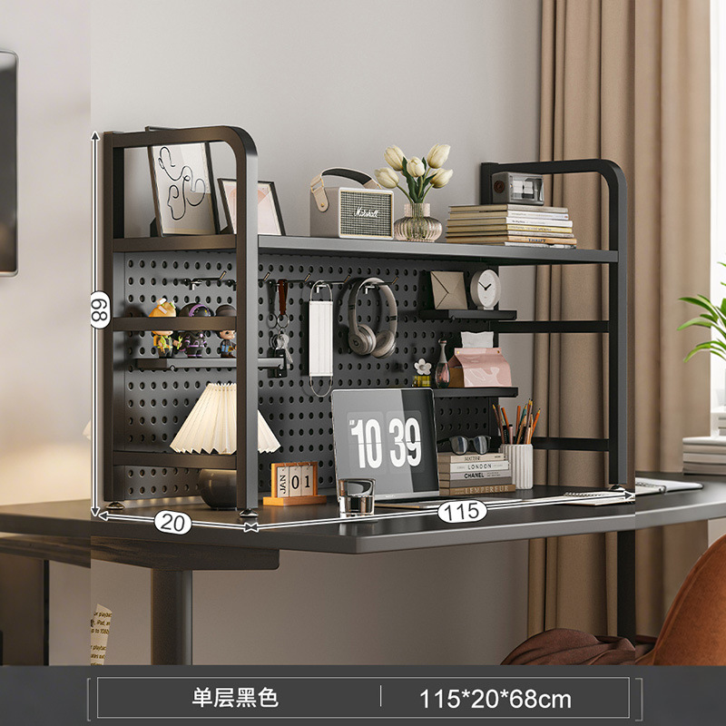 Rack de almacenamiento de placa de agujero negro de una sola capa★Estantería 115CM
