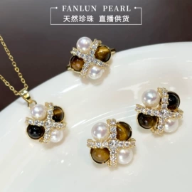 天然珍珠项饰;天然珍珠耳饰;珍珠首饰套装