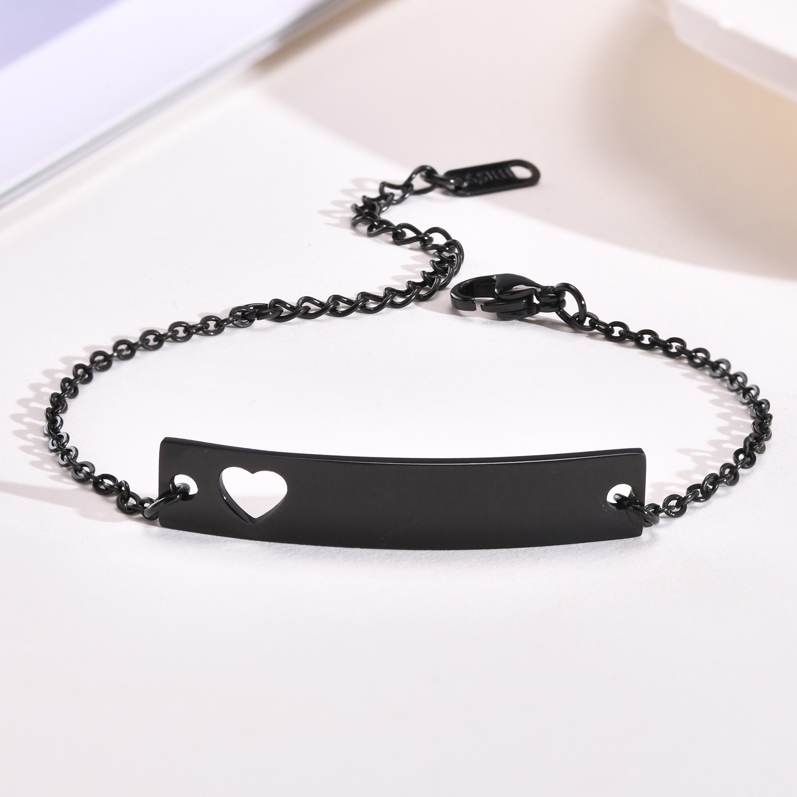 Fashion Heart Shape Stainless Steel Plating Bracelets 1 Piece