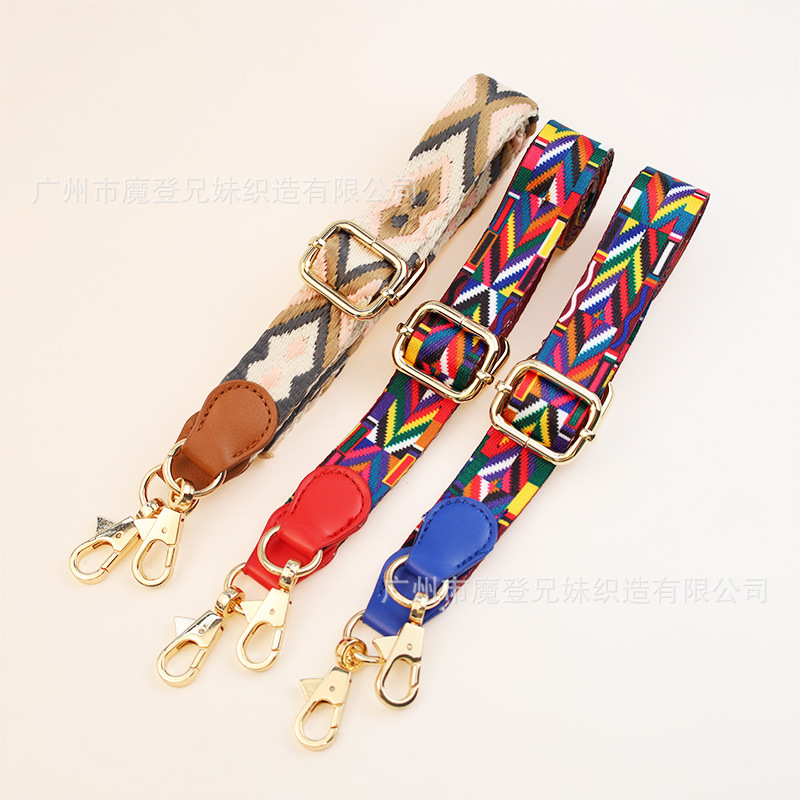 Fábrica de bordado Jacquard personalizado correa de hombro ajustable correa de extensión cualquier correa de hombro se puede personalizar para dibujar el lote