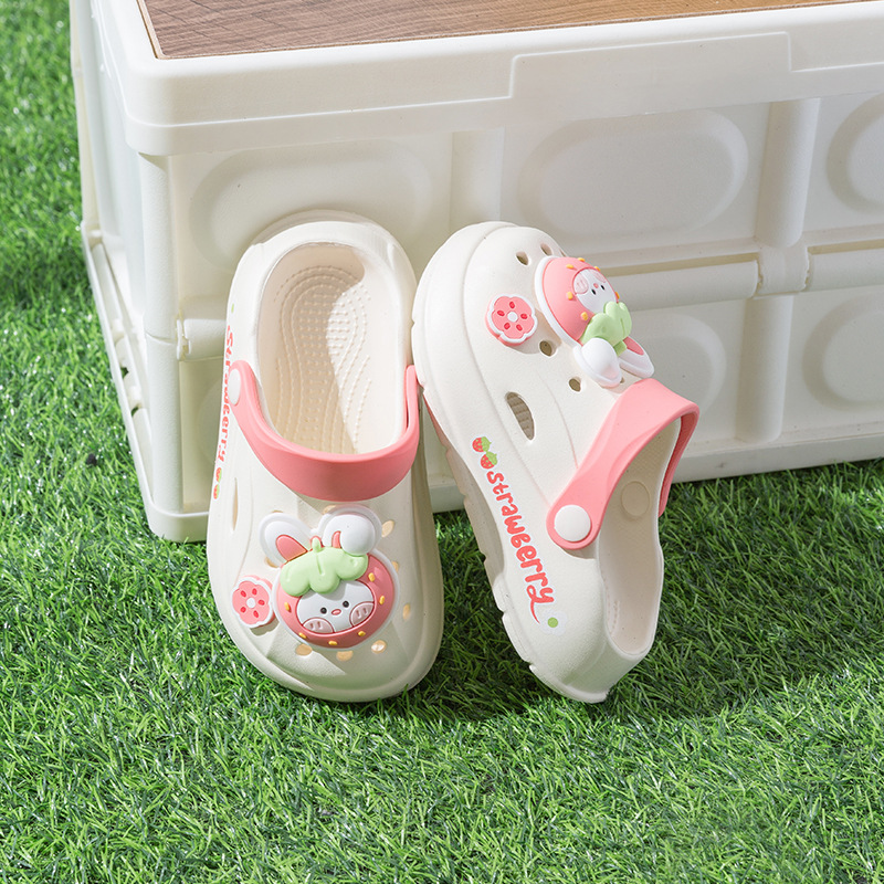 2025 nuevo comercio electrónico comercio exterior lindo oso grande, mediano y pequeño, zapatos con agujeros para niños, ropa exterior, sandalias y pantuflas de suela blanda