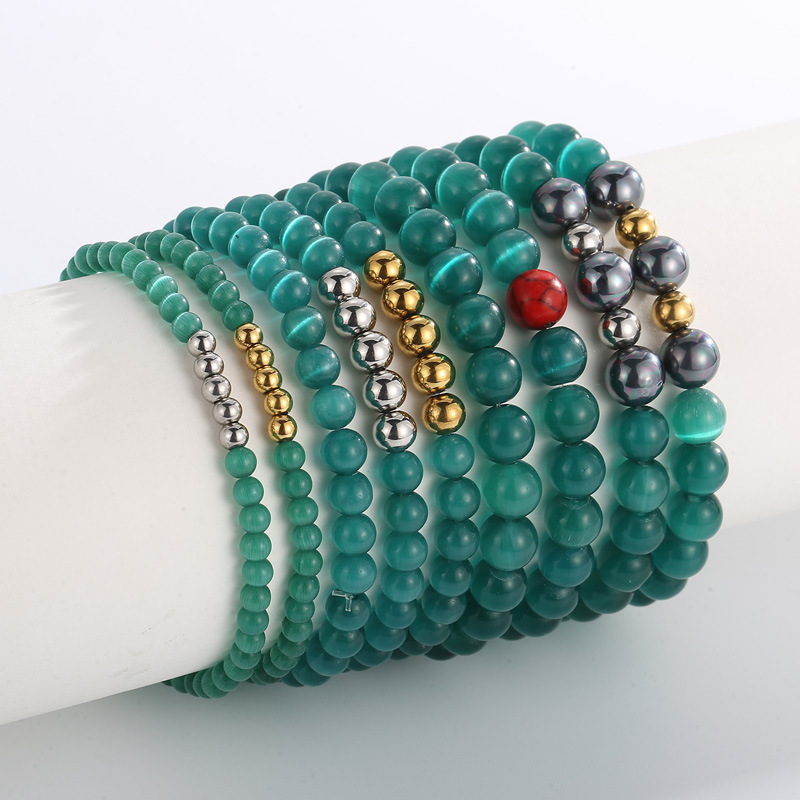 Ethnic Style Solid Color Turquoise Beaded Bracelets 1 Piece