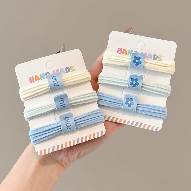 Klein azul oso anillo de cabello cola de caballo alta no colapsar correa de correa de cabello de alta altura elástica duradera atada cabello tocado de cabello