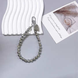 手机挂绳短款电镀地球圆珠挂链个性珠子通用手机壳防丢吊绳女款手