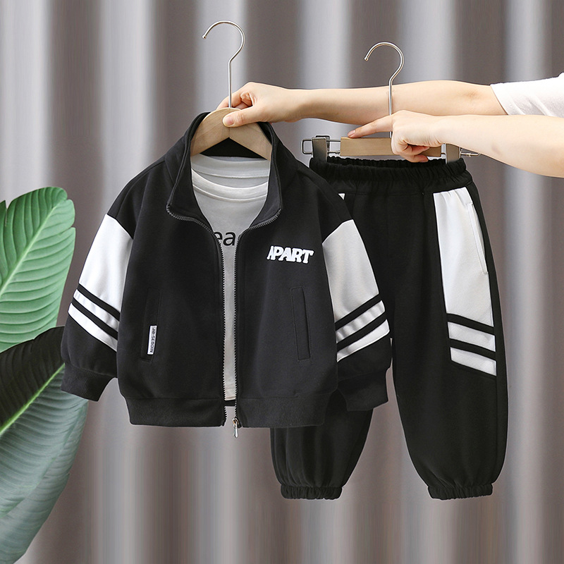 5943 Traje deportivo para niños Traje casual de otoño para bebés de moda 2024 Traje de dos piezas de primavera y otoño para niños de nuevo estilo