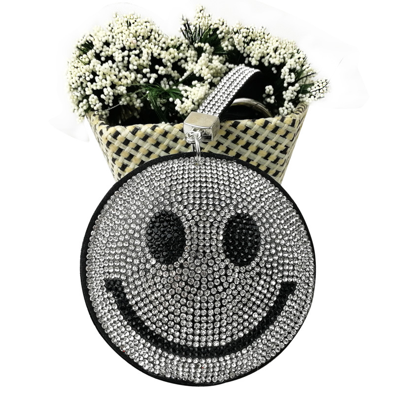 Llavero de Carita Sonriente de Aleación de Zinc Decorativo para Bolsos y Llaves de Automóvil