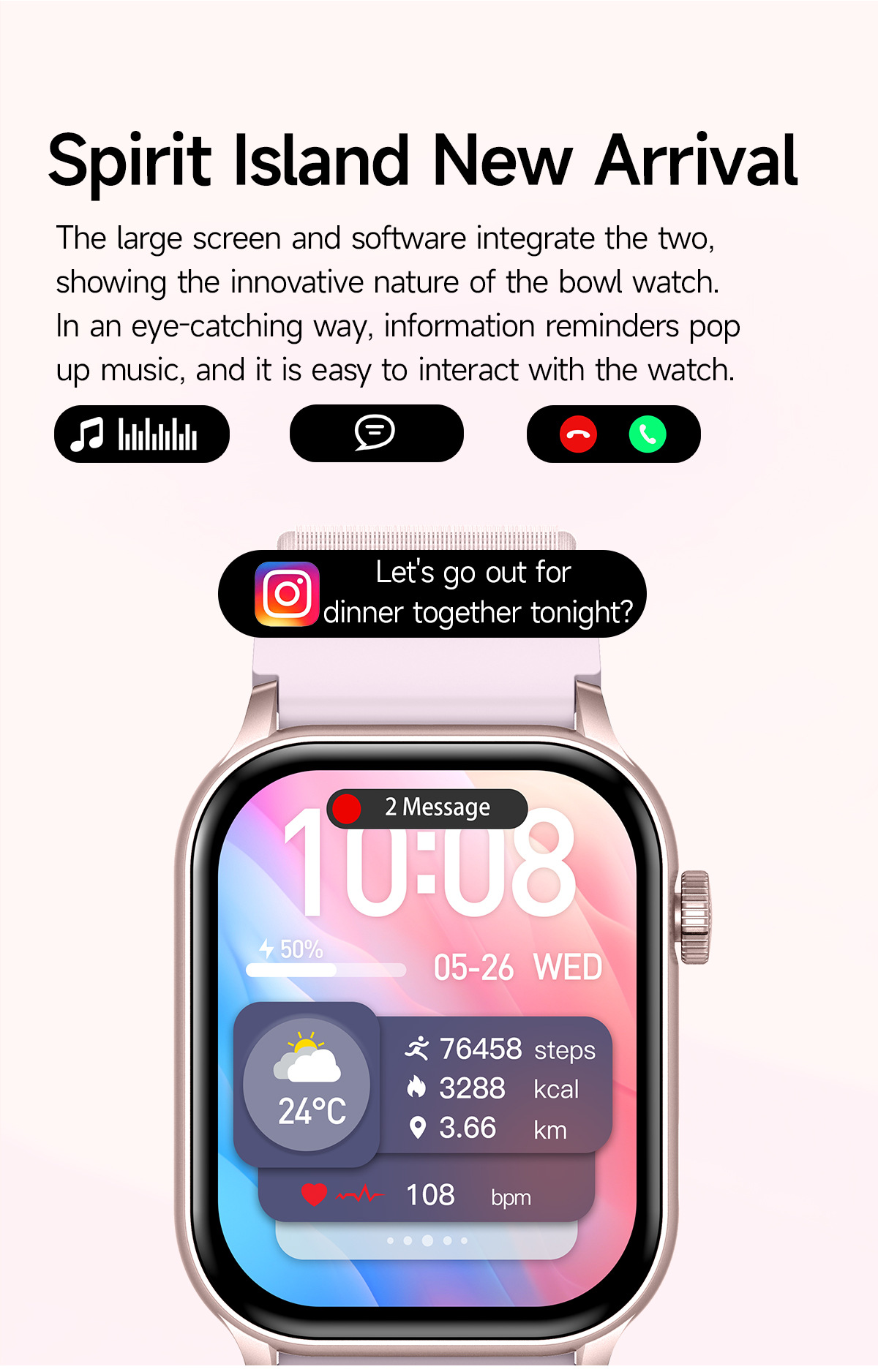 Smartwatch kr86 amoled hd com bluetooth chamadas e leitor música_voghion.com