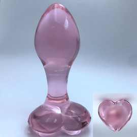 A66 手动水晶阳具女用后庭肛塞自慰器玻璃棒成人情趣性用品