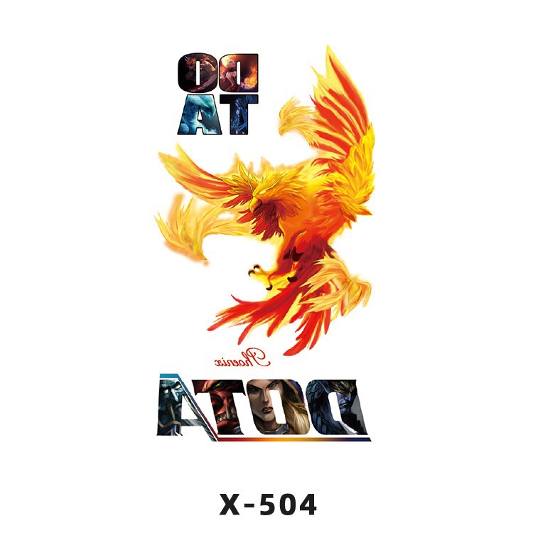 Arco de flor pequeña pegatinas de tatuaje fresco 3D dibujos animados transfronterizo Henna rosa impermeable texto en inglés pegatinas de tatuaje