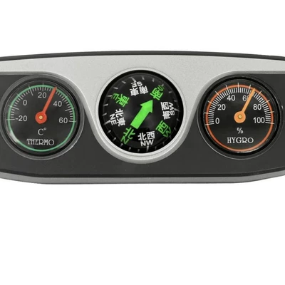 New LC-3 three-in-one multifunctional car compass with thermometer, car accessory, in stock (Avto kompas) - 6122-three-in-one-car-navigation-ball-chinese
