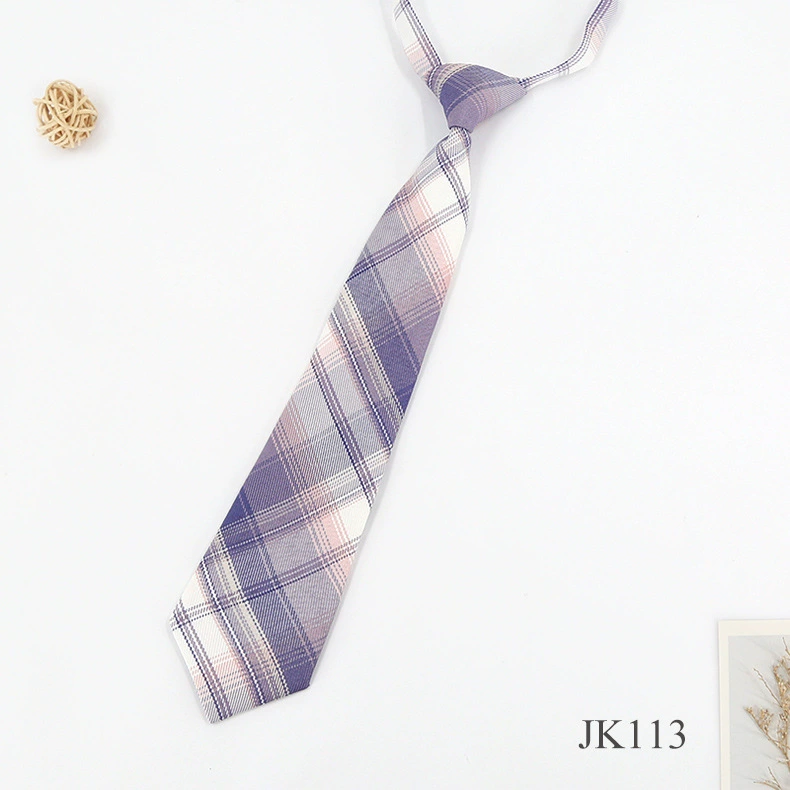Заготовка на петлях Lazy Tie JKDK, школьная форма в клетку колледжного стиля, регулируемая 7×33 см