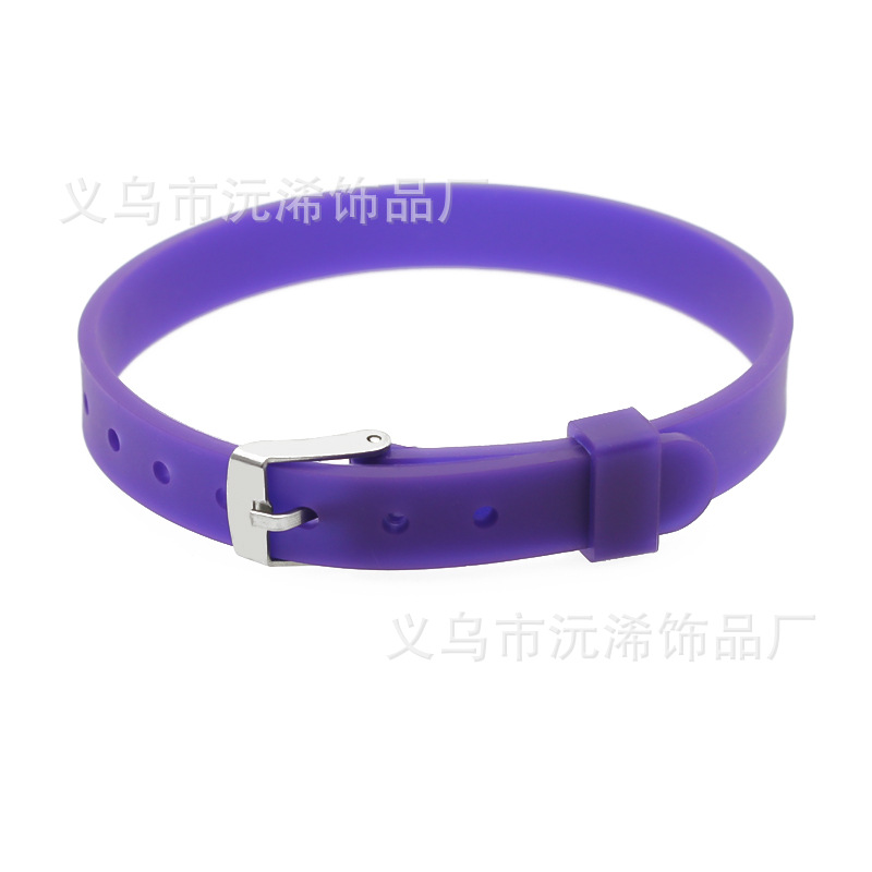 8mmシリコン手首バンドdiy個性的な手ベルトカップルの手環バンドは8mmの穴径アクセサリーの部品を着用するのに適しています。