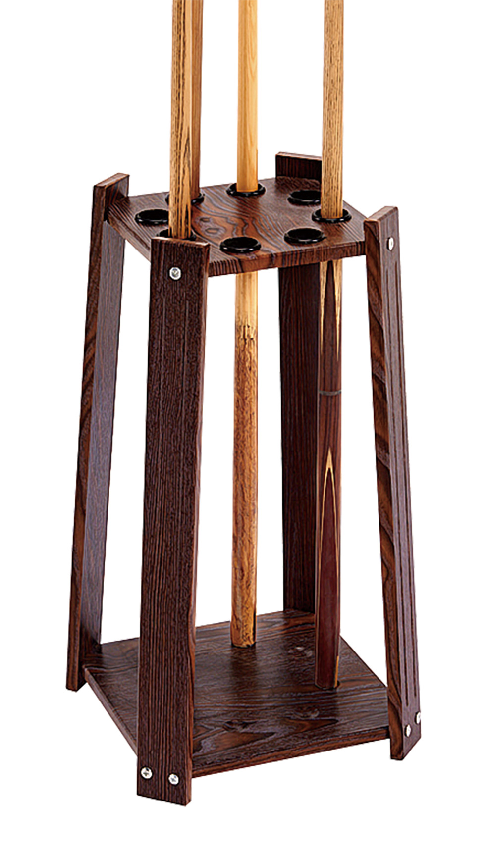 Madera maciza varilla de billar rack cuadrado 8-agujero piso Polo rack billar Club Polo rack Pino cue rack