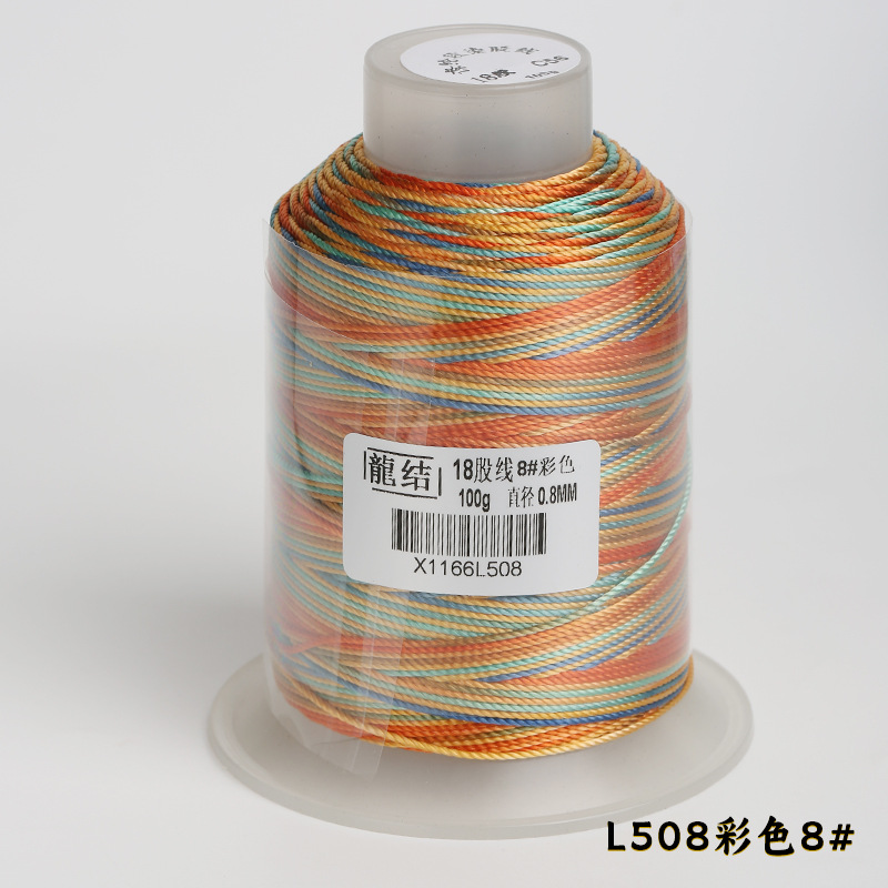Nuevo dragón de 18 hebras de alambre teñido de 0,8 mm de grosor DIY pulsera collar tejido a mano multicolor opcional
