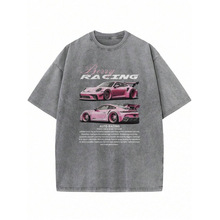 Q 20194 American racing print men's heavy tee ��ʽ����ӡ����