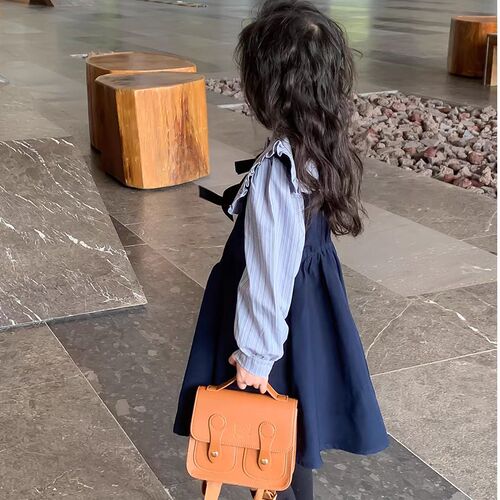 Girls 'preppy dress spring and autumn 2026 new children's autumn style princess dress for girls and babies' long-sleeved dress