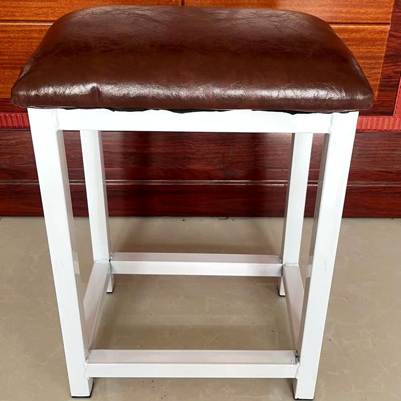 Taburete de taller al por mayor, línea de montaje de fábrica, taburete de trabajo, taburete cuadrado pequeño de acero y madera, taburete de hierro de comida rápida, oro de entrenamiento