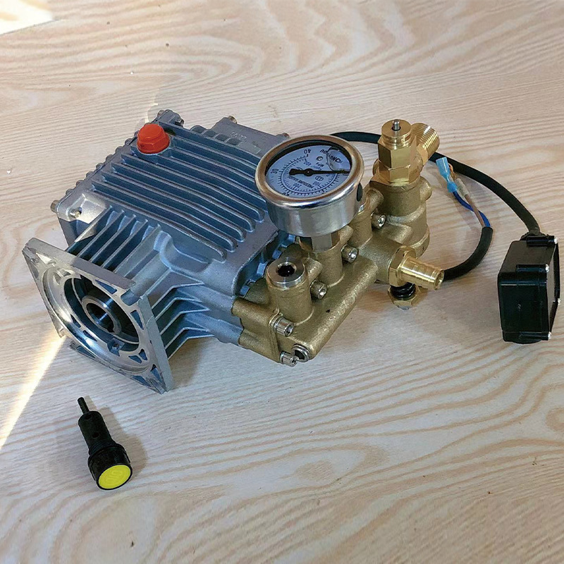 虎啸1010型四方小法兰19轴高压洗车泵通用刷车机头全铜泵头清洗机